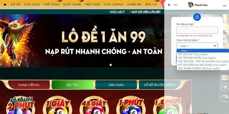 Các vấn đề cần bạn liên hệ Loto188