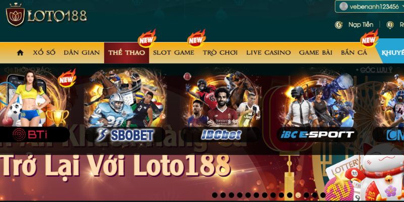 Tìm hiểu sơ lược về sảnh thể thao Loto188